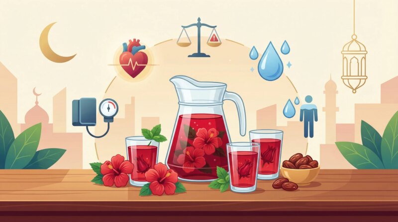 ترطيب وتغذية: استمتع بأقصى فوائد الكركديه في رمضان