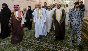 رئيس موريتانيا يزور المسجد النبوي